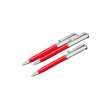 ZESTAW 25 DŁUGOPISÓW CZERWONO-SREBRNYCH MERCEDES-BENZ