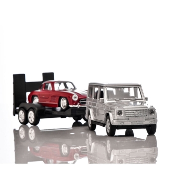 MODEL MERCEDES-BENZ G KLASA / 300 SL ZESTAW Z PRZYCZEPĄ