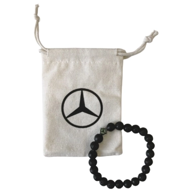 BRANSOLETKA Z KAMIENIAMI WULKANICZNYMI MERCEDES-BENZ