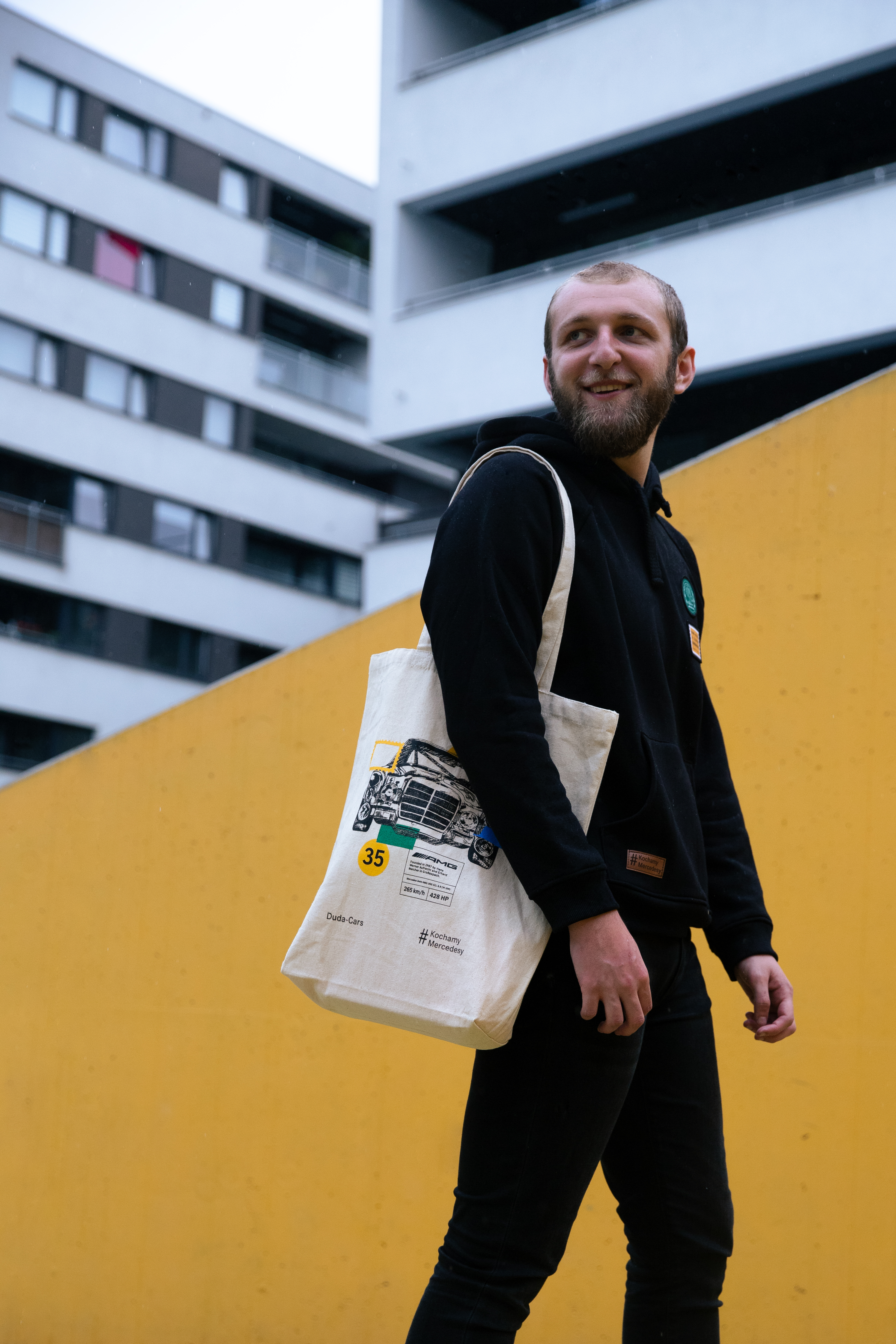 model z torba płócienną na zakupy z wizerunkiem modelu SEL 360